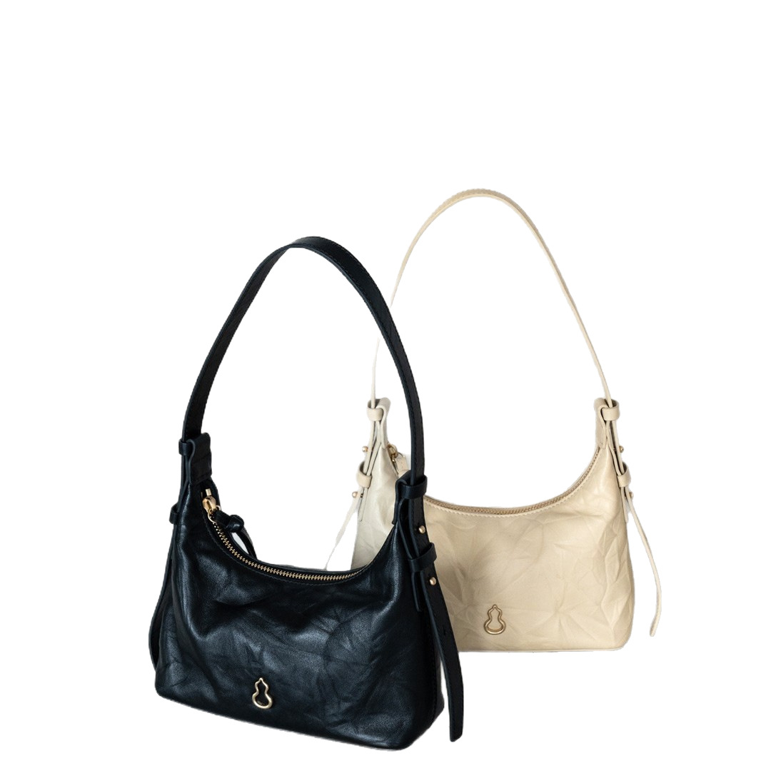 BAMPO Jinyuan HOBO Bag - Top Grain Cowhide Underarm Bag, New Texture Shoulder & Crossbody Bag - Thumbnail 5