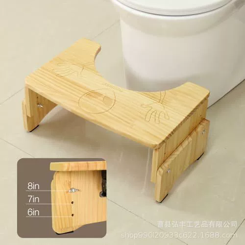 Унитаз для ног из массива дерева может быть увеличен