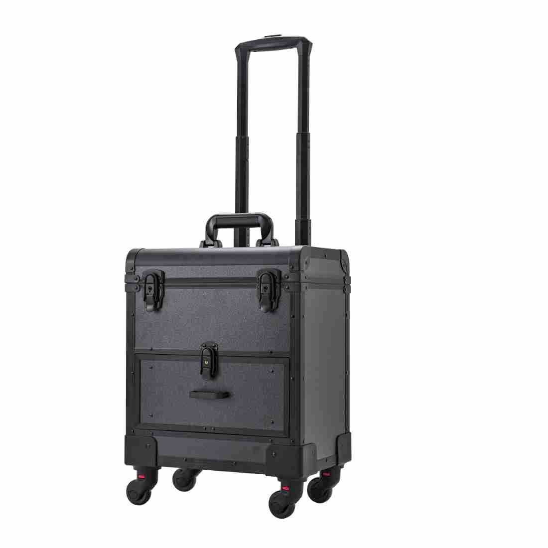 Caja de maquillaje multifuncional con espejo con lámpara portátil de gran capacidad caja de herramientas de maquillaje caja de almacenamiento de manicuras de mercado nocturno