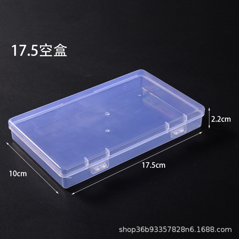 Flip dustproof rectangular transparent PP17.5 empty box plastic box…