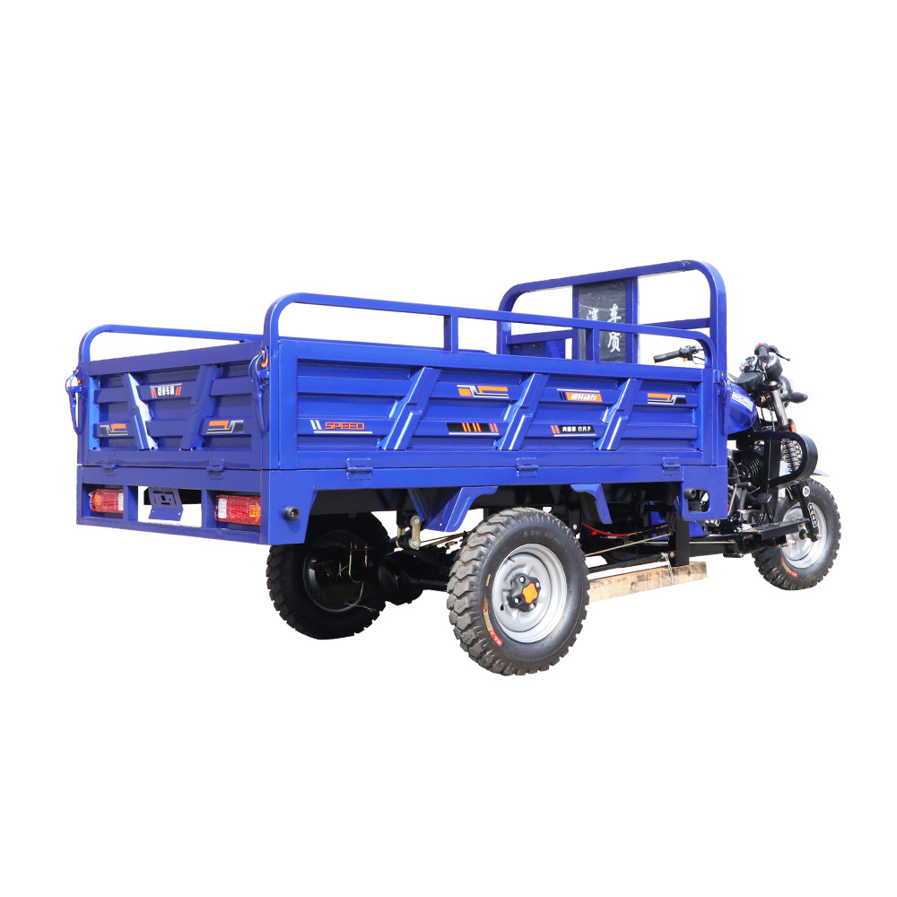 Africa's best-selling cross-border factory three-wheeled fuel-powered motorcycle, powerful gasoline three-wheeler, self-unloading dump truck, five-wheeled vehicle