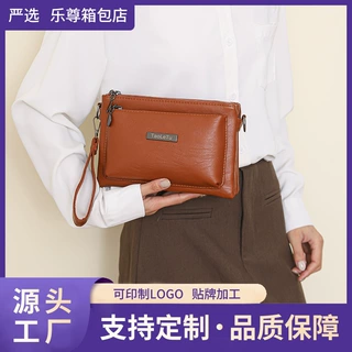 小众质感单肩包女2025新款时尚多隔层女士零钱包软皮手拎斜挎小包