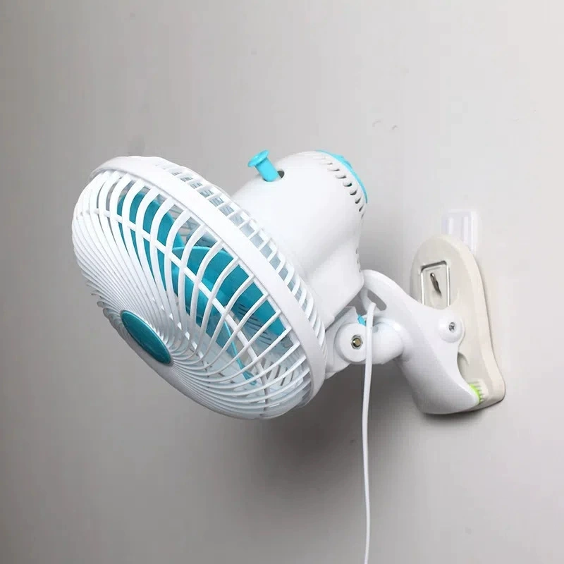 Настенный вентилятор, без сверления, небольшой вентилятор с автоматическим колебанием, подходит для ванной и кухни, с подключением к сети, настенный с зажимом.