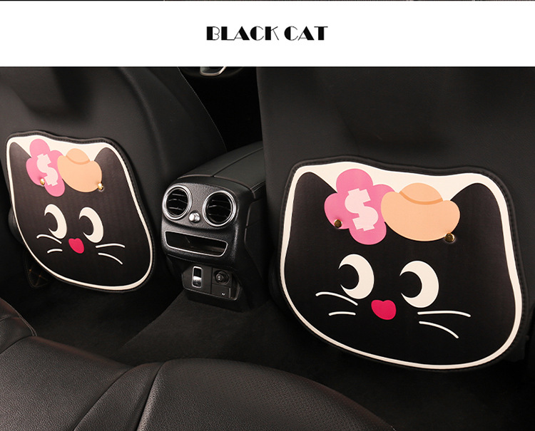 Cat and Puppy Car Seat Anti-Kick Pad Rear Seat Anti-Dirt Wear-Resistant Decorative Protective Pad Anti-Wear Pad Seat Back