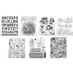 SIZZIXレトロ透明スタンプ複数パターン印刷シリコーンdiy個性的ですクリエイティブアルファベット花立体プリント