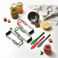 不锈钢罐头夹钳防滑玻璃罐头升降提灌器提碗盘工具宽口漏斗量尺