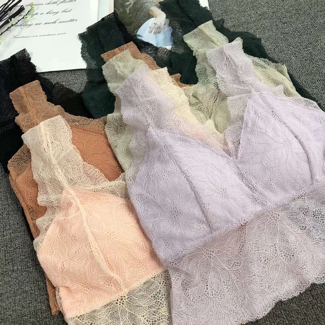 Nuevo cordón elástico de alta calidad belleza espalda chaleco las mujeres sin hilos yoga sujetador ropa interior deportiva al por mayor