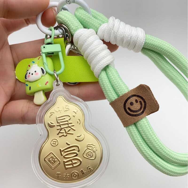 水貝人気ラブブゴールドキーホルダー LABUBU バッグペンダントパンダペンダント携帯電話チェーン漫画卸売|undefined
