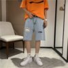 summer Flash hole cowboy shorts Chaopai full marks ins Loose 5 Beggar trousers