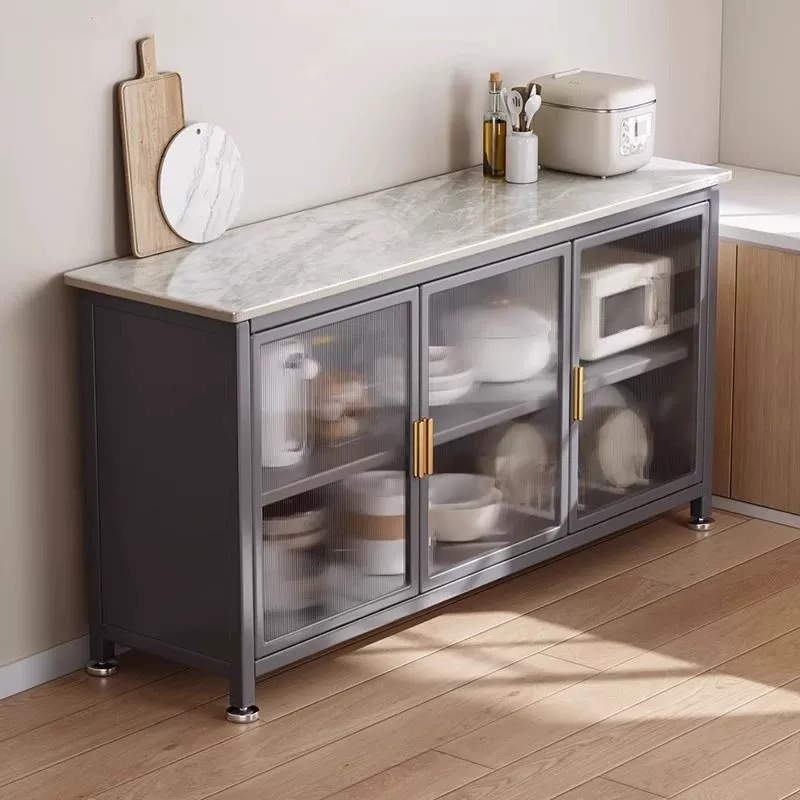 Кухонная полка для хранения из сланца, обеденный боковой шкаф для хранения, напольная многослойная микроволновая печь, многофункциональная полка для хранения, шкаф-шкаф