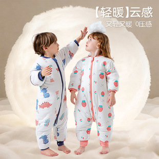 Sleeping bag class a baby baby leg sleeping bag 0-6 years old autumn and winter constant temperature cotton thick newborn kick quilt