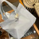New Casual Striped Lazy Simple Large Capacity 2024 Commuter Canvas Bag Versatile Shoulder Tote
