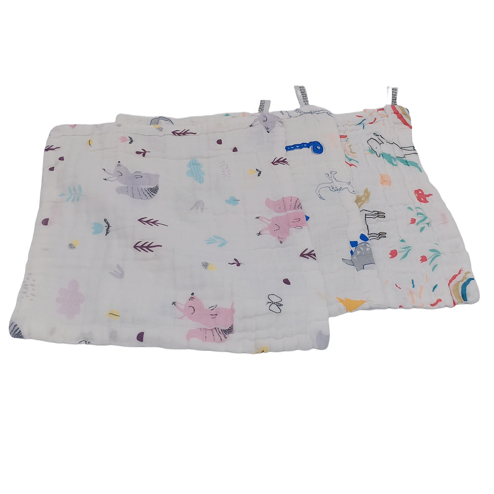H1522 3030 toalla cuadrada de algodón Toalla de saliva para bebés gasa pequeña toalla cuadrada Toalla de algodón puro pañuelo pequeño lavado de niños