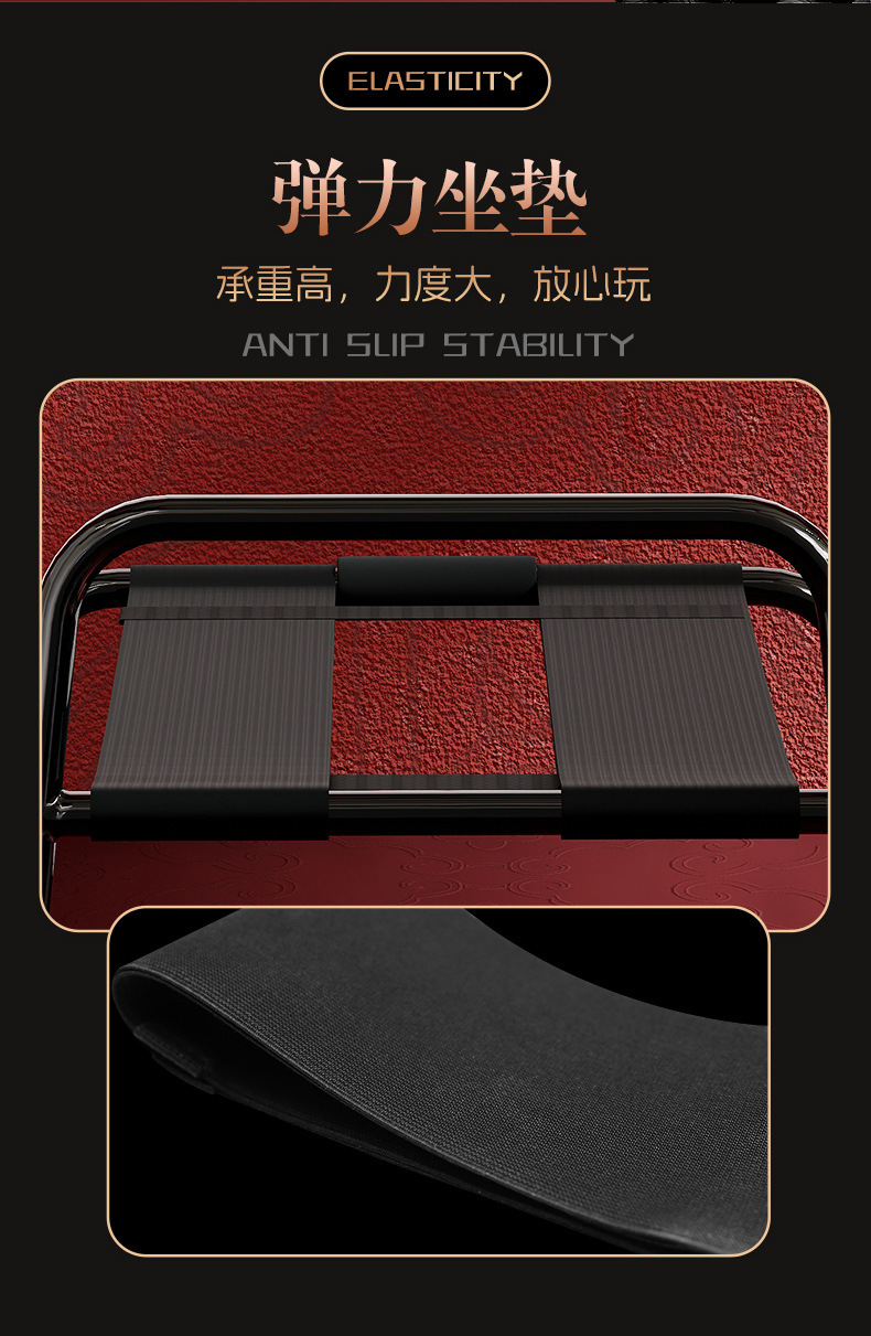 Jiuai SM Sex Chair Adult Couple Auxiliary Tool in Black Iron Frame — detail image 26