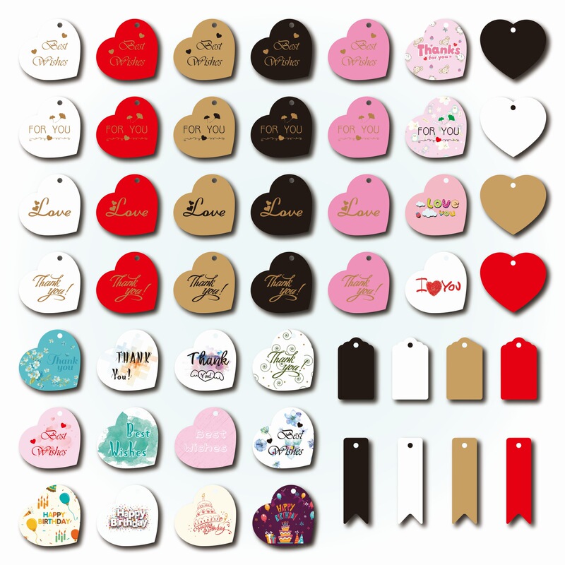 Cross-Border New Product Love Tag Kraft Paper Blank Heart-Shaped Card Amazon Aliexpress Valentine's Day Red Label Cross-Border New Product Love Tag Kraft Paper Blank Heart-Shaped Card Amazon Aliexpress Valentine's Day Red Label