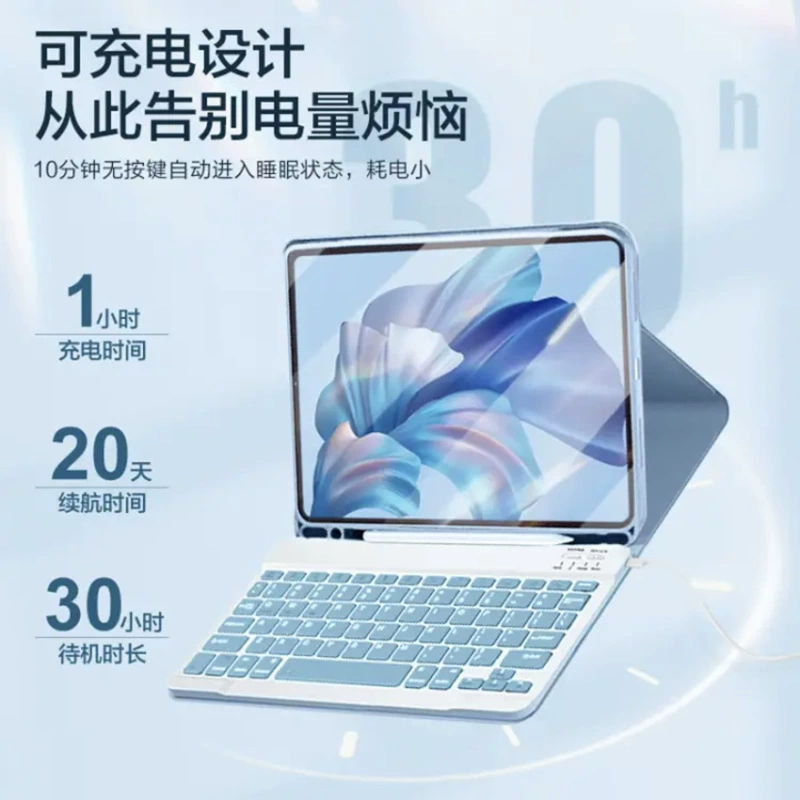 Подходит для iPad Air 11, отличная сенсорная Bluetooth-клавиатура, чехол-клавиатура для iPad 11 2025, подсвечиваемый кожаный чехол