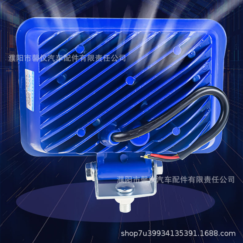 Excavator boom light, truck LED modified spotlight, construction vehicle headlight, 12V-24V universal wide-angle floodlight