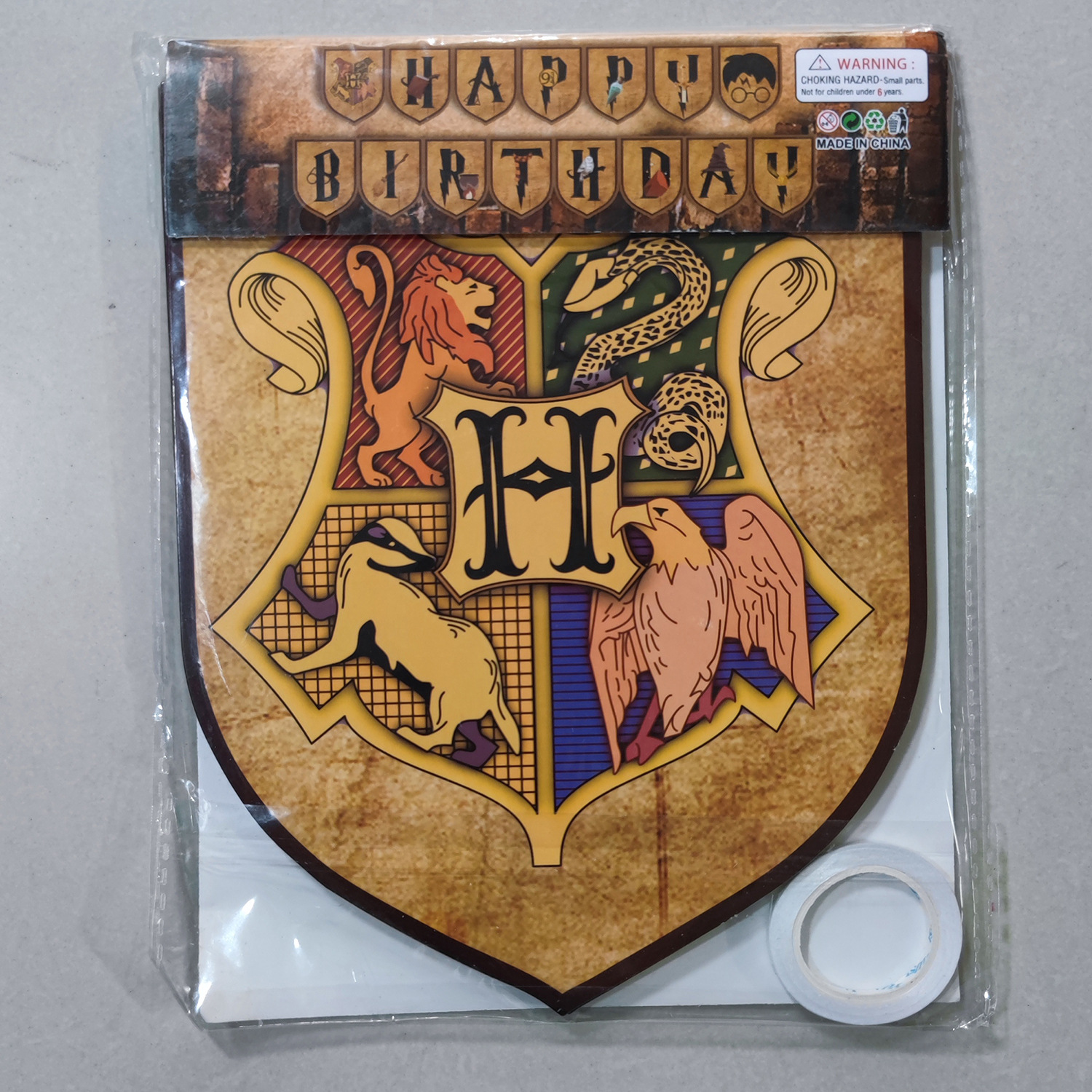 Amazon Magic Wizard Party Banner Harry Potter School of Witchcraft and Wizardry Castle Birthday Arrangement Flag Latte Art