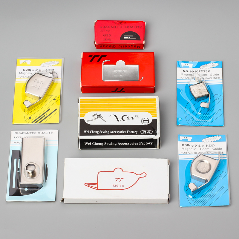 Industrial Sewing Machine Magnetic Ruler, Magnetic Gauge with Extra-Large Positioner, Edge Stopper, Sewing Machine Ruler, Aircraft Ruler