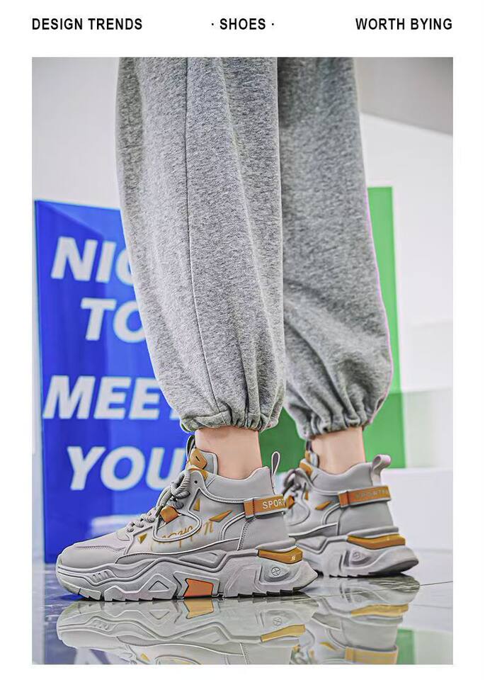 Giày nam cao cổ Martin trẻ trung, giày thể thao casual cổ cao tăng chiều cao, đế cao 3 cm — C73 màu đen, C73 trắng chi tiết 8