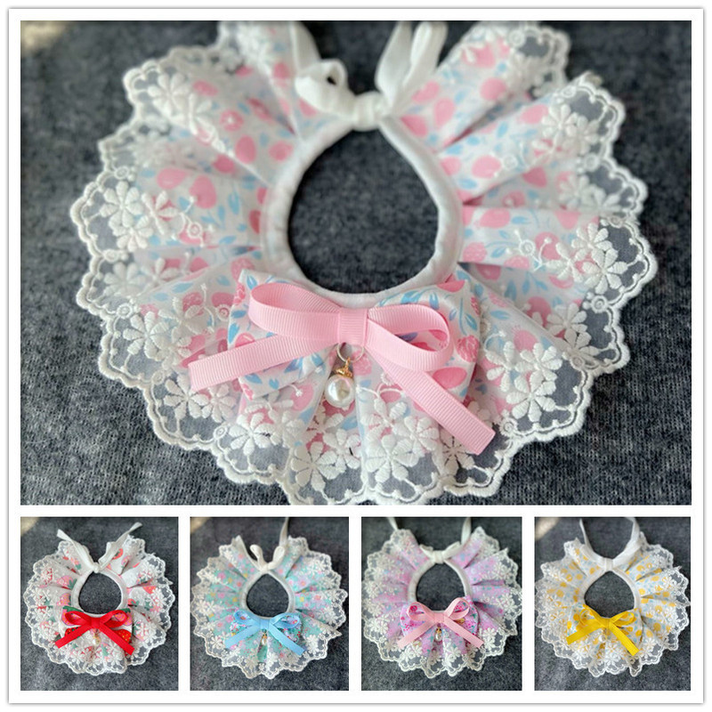 Cats and Dogs Slip Towel Cute Neck Bib English Style Pet Scarf Lace Bib Teddy Bears Cats and Dogs Slip Towel Cute Neck Bib English Style Pet Scarf Lace Bib Teddy Bears