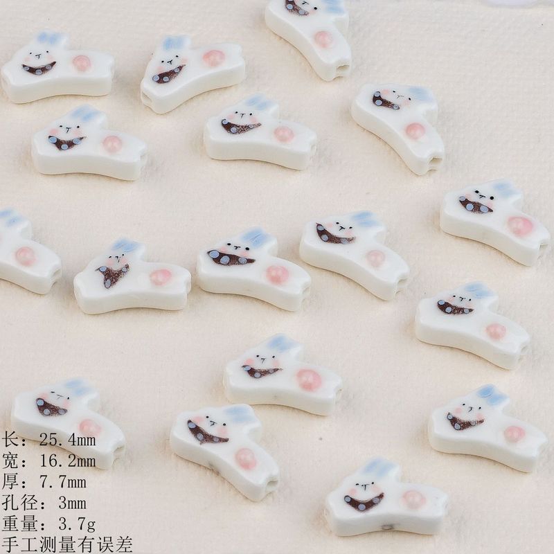 景德镇陶瓷串珠清新兔子散珠手工DIY饰品配件手链材料厂家批发|undefined