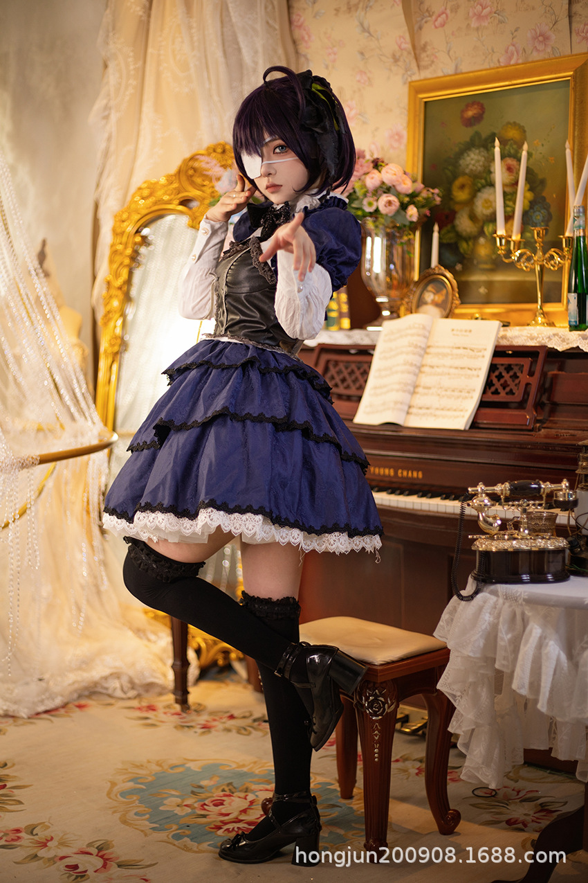 COS中二病也要谈恋爱小鸟游六花打歌服洋装洛丽塔cosplay一件代发-阿里巴巴