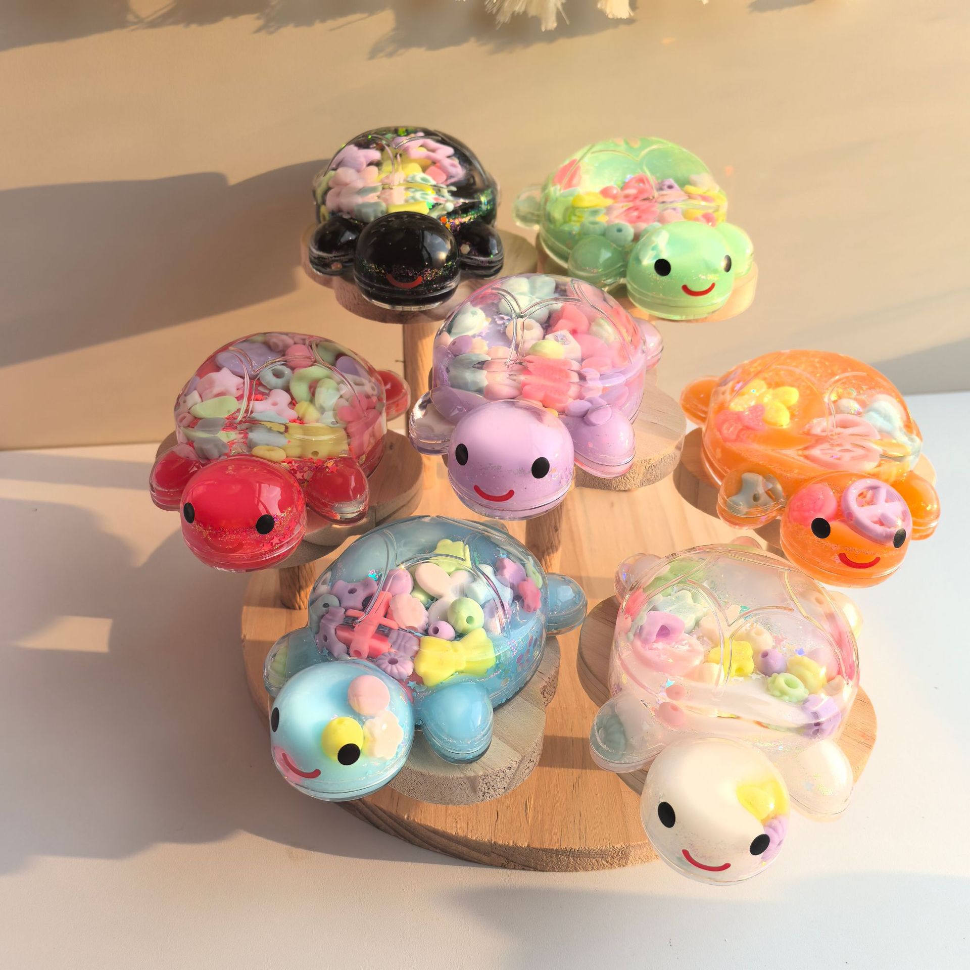 Trendy Popular Oil-Infused Quicksand Turtle Desktop Ornaments DIY Decorations Hand-Made Gifts Cartoon Cute Toys