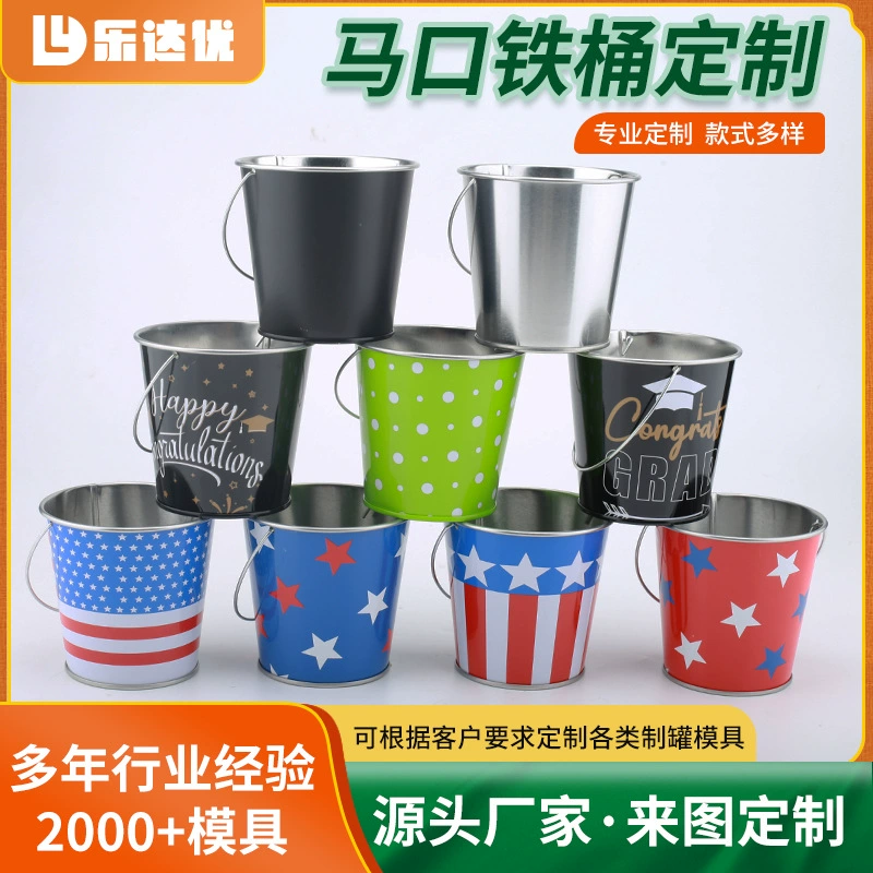 Свадебная жести портативное ведро упаковочная коробка креативное ведро для льда пивное ведро декоративные конфеты подарок игрушка ведро оптом