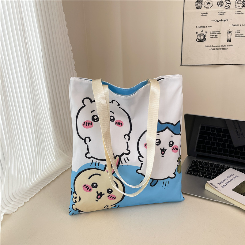 吉伊卡哇尼龙布包动漫手提袋棉布袋学生通勤单肩包卡通帆布袋礼品