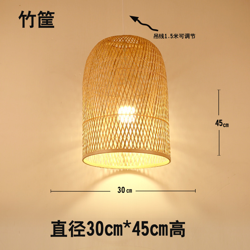 新しい中国風の竹ランタンシャンデリアB&Bリビングルーム寝室畳禅茶室鍋レストランホテルレストランランプ|undefined