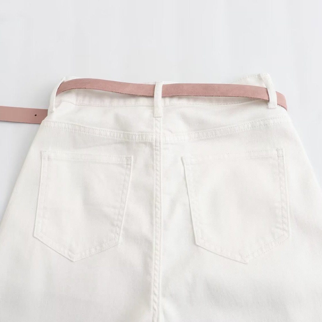 Damenbekleidung Sommer Neuware Lyocell dünne Jeans mit weitem Bein_voghion.com