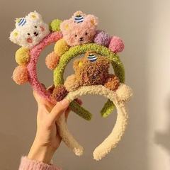 かわいい熊の髪のカチューシャ秋冬のぬいぐるみの顔のカチューシャ