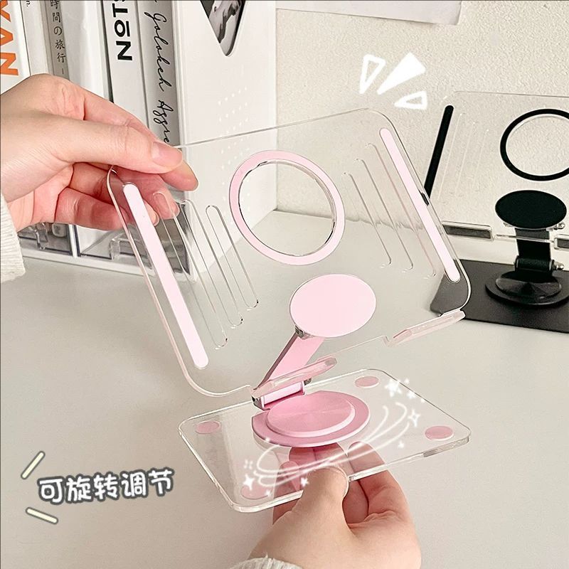 Acrylic Rotating Tablet Stand Desktop Suitable for iPad Huawei Stand Metal Portable Foldableable Mobile Phone Stand