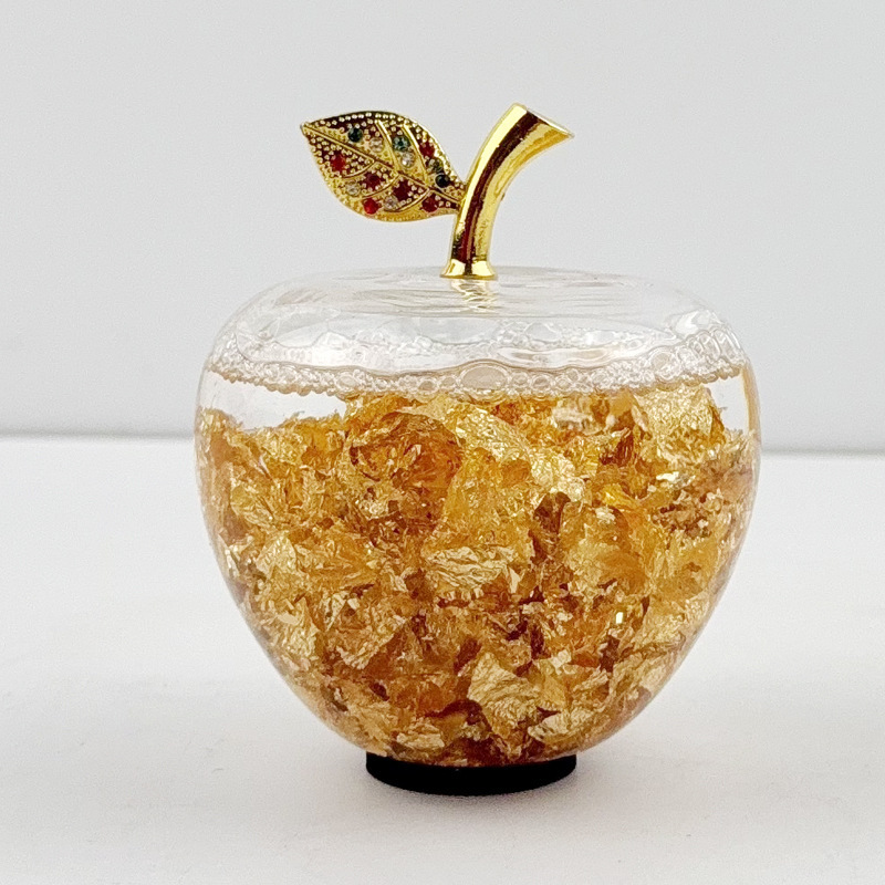New listing gold foil Apple crafts ornaments creative Christmas Eve insurance company to send friends gifts wholesale