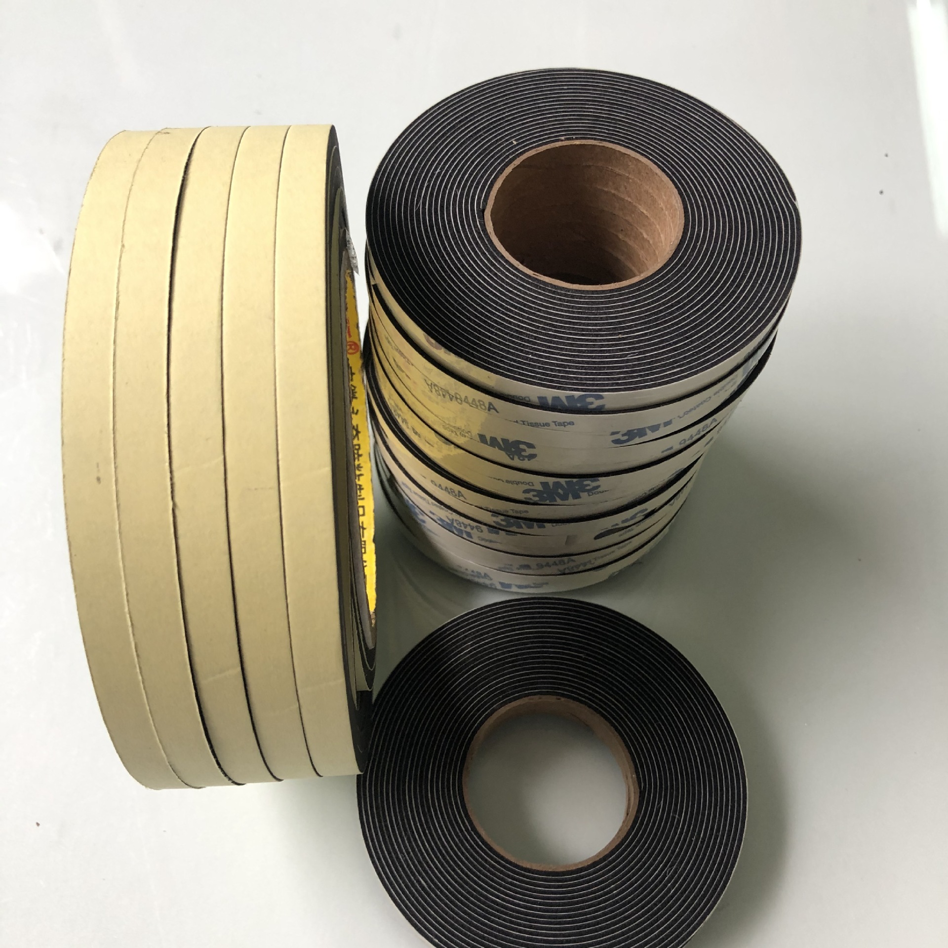 现货泡棉胶卷eva双面胶贴高温胶带汽车泡棉双面胶汽车摆件背胶