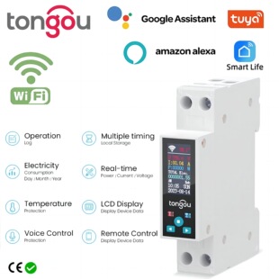Wifi Tuya Smart Circuit Breaker Air Switch Wireless Remote Control Switch Measurement Mobile Phone Remote Control over and Undervoltage Foreign Trade