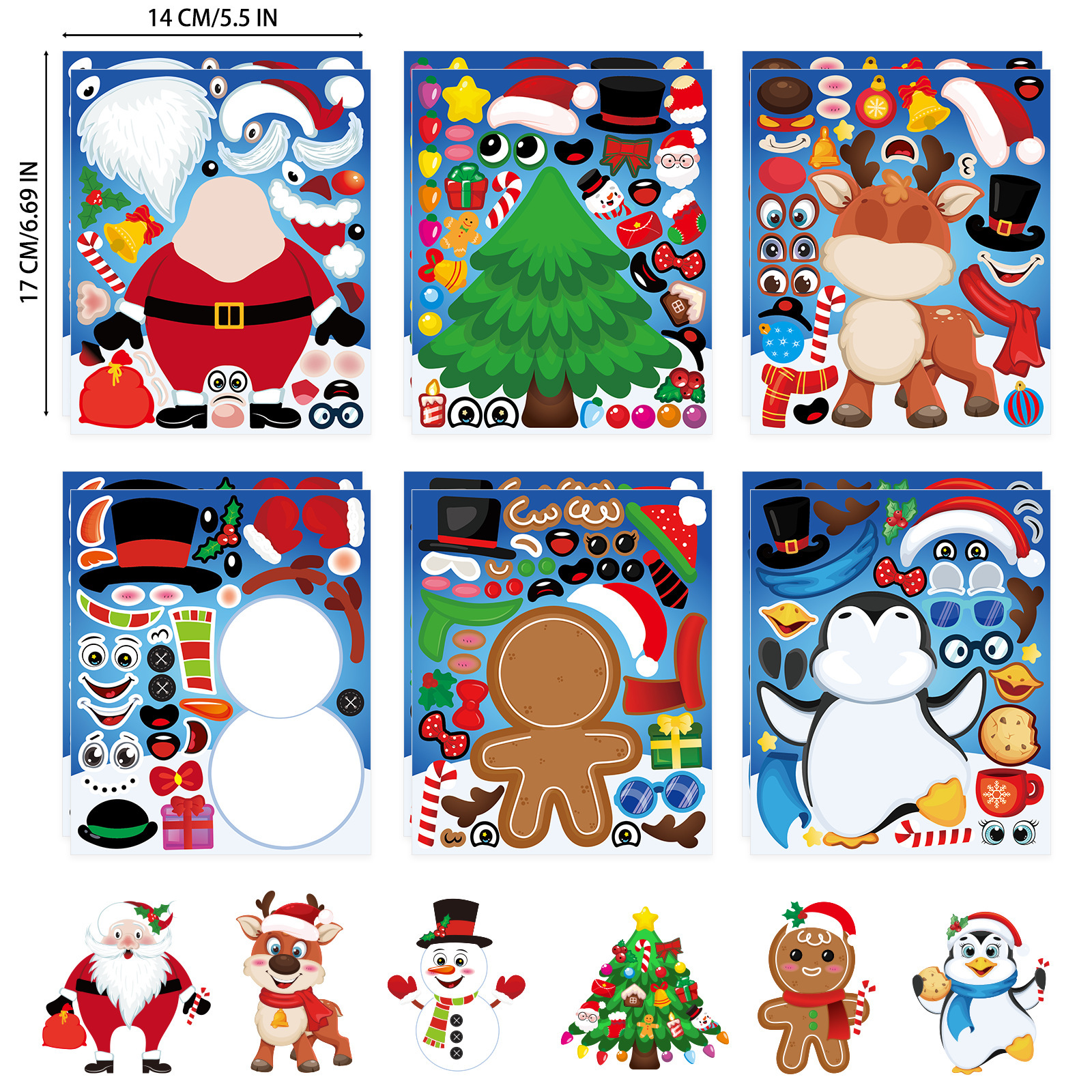 Pegatinas de Sellado DIY Navideñas de Papel para Navidad