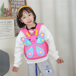 Cute Butterfly Children's backpack fashionable western style girls' schoolbag Western style versatile high-looking girl's anti-Lost Backpack