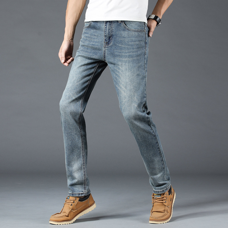 Ligne de pantalons pour hommes Light Luxury Cow Goods Original Jeans_voghion.com