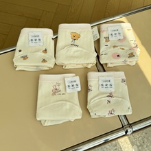 咔喵原创18厘米加长裆内裤女纯棉裆10A抗菌可爱小熊少女三角裤