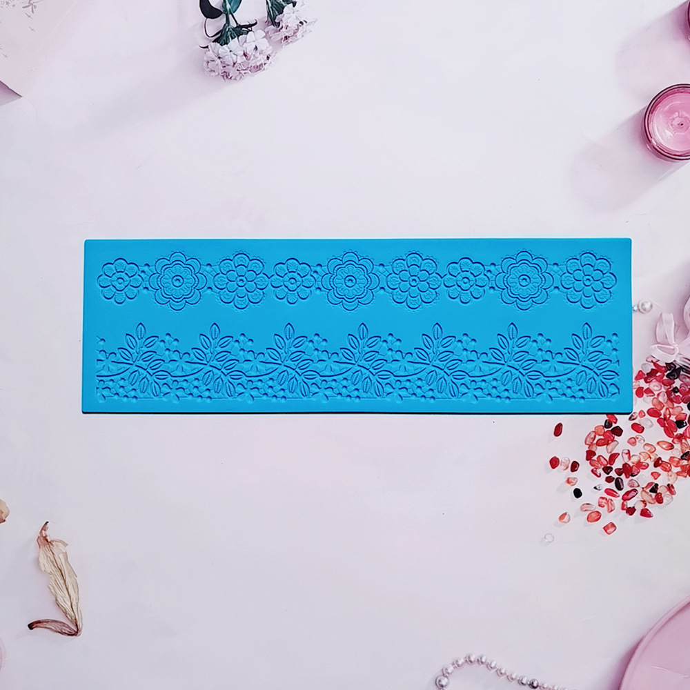 encaje 382 - 258 molde de silicona pastel de encaje molde de relieve herramientas de decoración de pastel de chocolate esterilla de relieve