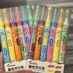 両頭重ね塗りゼブラ蛍光ペン 学生手帳用カラーノートペン 目に優しい重視ポイントマーキングペン 描画用マーカーペン