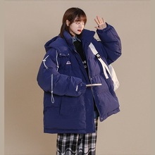 潮外套个性抽绳棉袄女韩版棉服宽松大码年冬季新款中学生