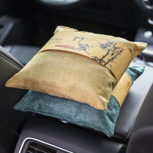 Factory direct supply of bamboo charcoal bag to remove formaldehyde activated carbon to remove odor and absorb Korean-style linen carbon bag new car bamboo charcoal 500g