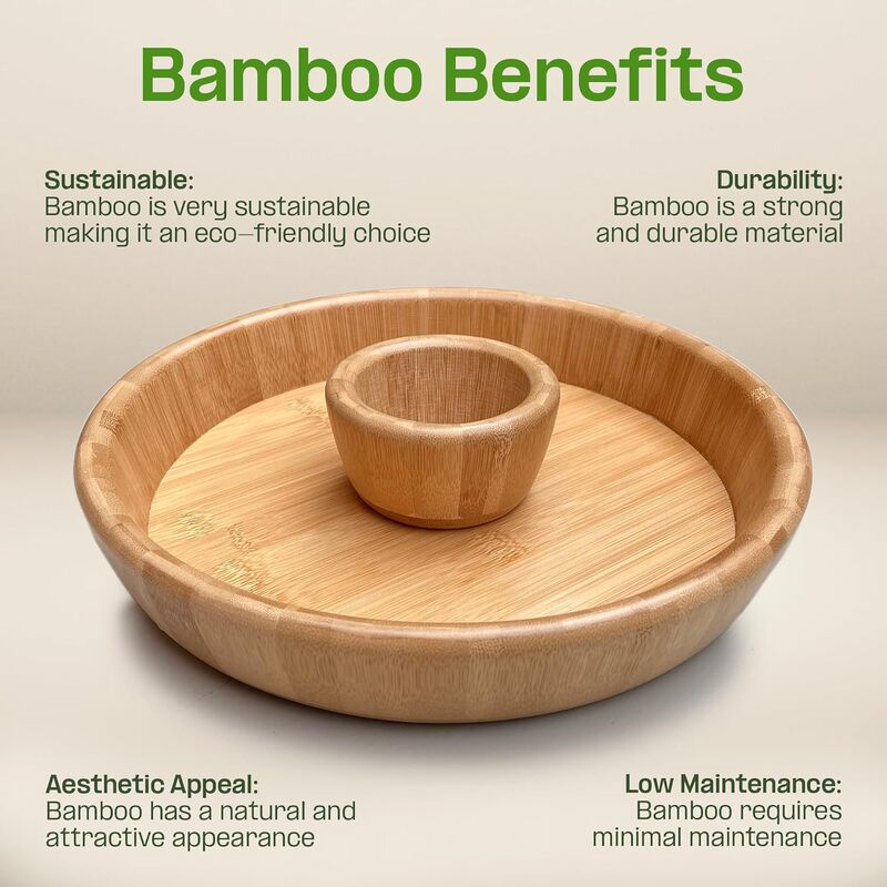 Bamboo Salad Bowl Bamboo Dining Tray Round Tray Wooden Salad Bowl