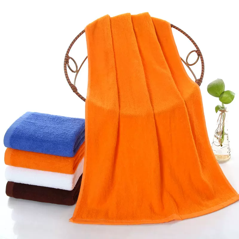 浴室吸水地巾批发酒店宾馆按摩纯棉地垫彩色枕巾擦脚巾logo定制