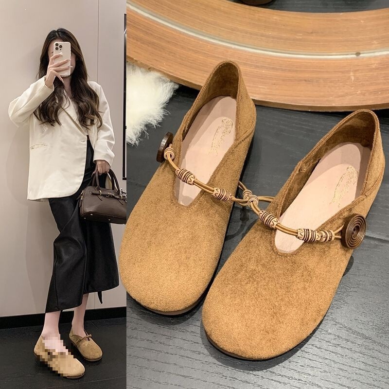 Women's Mary Jane single shoes with a single-strap design, 2026 spring/autumn collection, comfortable flat shoes, retro grandma shoes, forest-style literary loafers Women's Mary Jane single shoes with a single-strap design, 2026 spring/autumn collection, comfortable flat shoes, retro grandma shoes, forest-style literary loafers