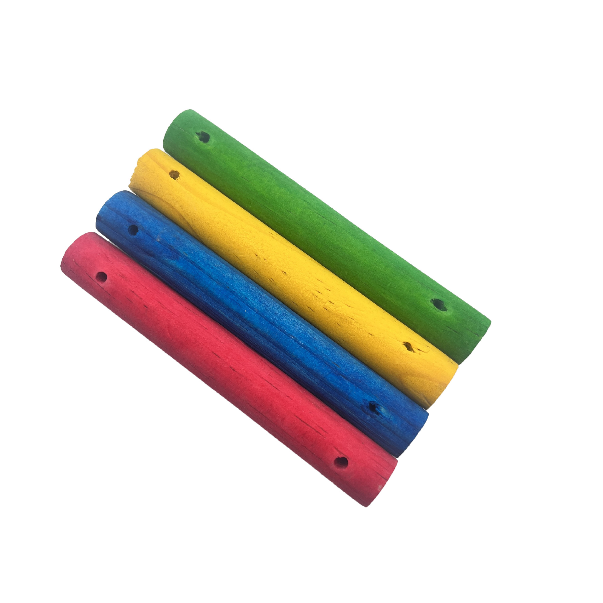 Accesorios de juguete para pájaros de bricolaje, loros, pájaros, pájaros, mordisqueando, pájaros, columpios, escaleras, palos redondos perforados, palos de pino al por mayor image 5