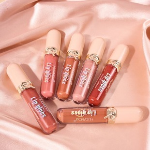 Cross-Border Liquid Lip Gloss, Non-Stick Cup, Non-Fading, Pearlescent Fine Glitter, Long-Lasting, Waterproof, Natural and Easy-To-Color Lipstick Makeup